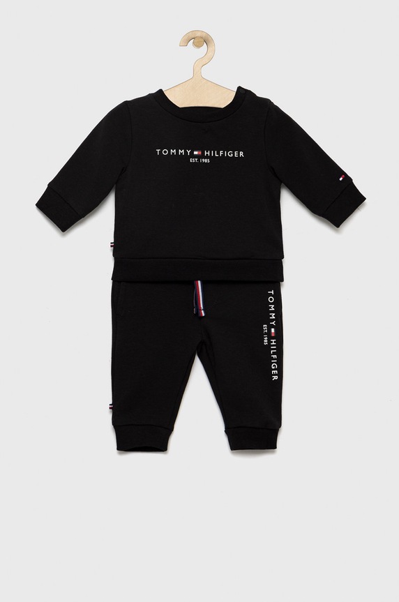 Tommy Hilfiger dres dziecięcy z elastanem czarny KN0KN01485.9BYY