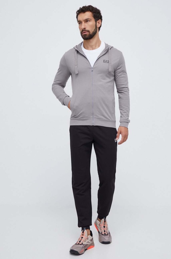 EA7 Emporio Armani dres bawełniany szary 8NPV80.PJ05Z