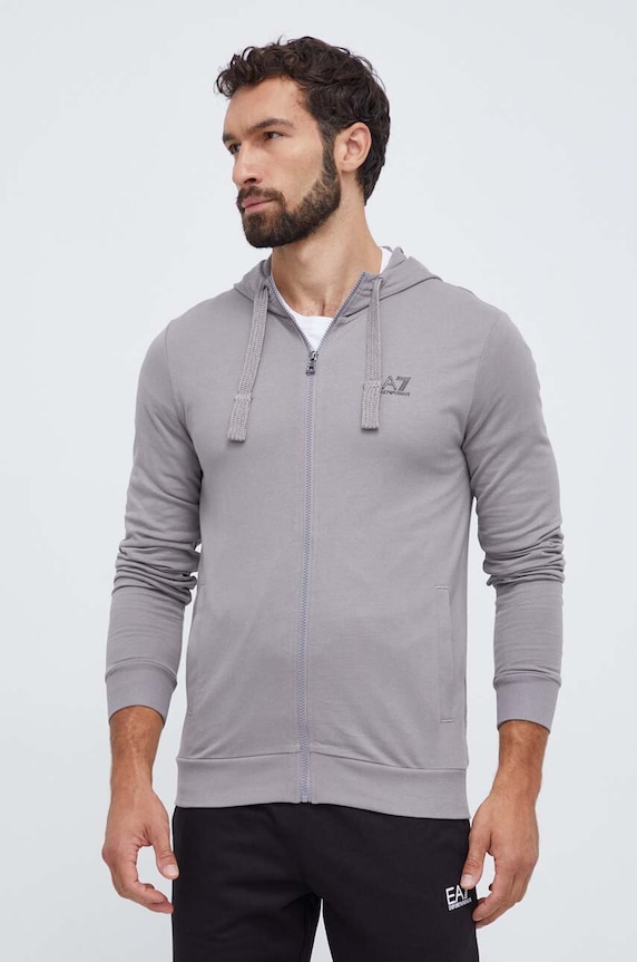 Odzież EA7 Emporio Armani dres bawełniany 8NPV80.PJ05Z szary