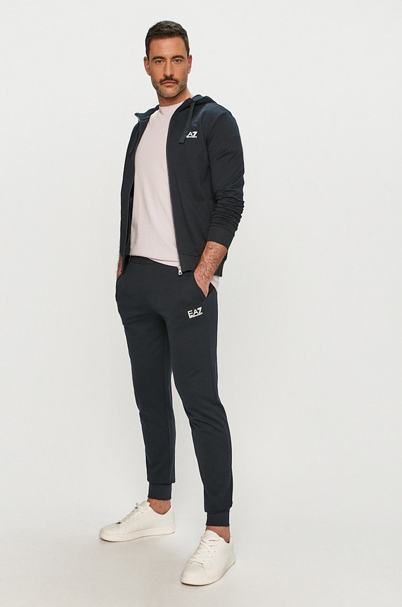 EA7 Emporio Armani dres bawełniany bawełna granatowy 8NPV80.PJ05Z