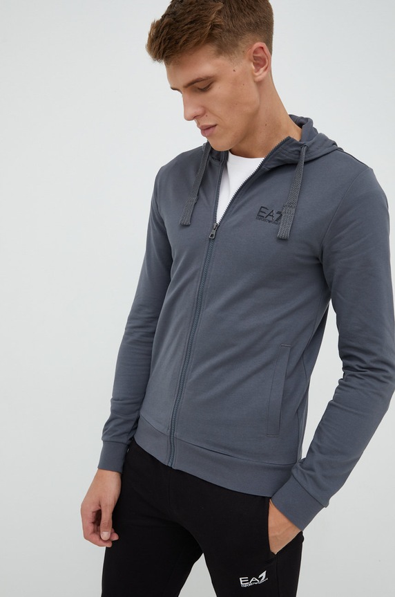 EA7 Emporio Armani dres bawełniany 8NPV80.PJ05Z szary SS24