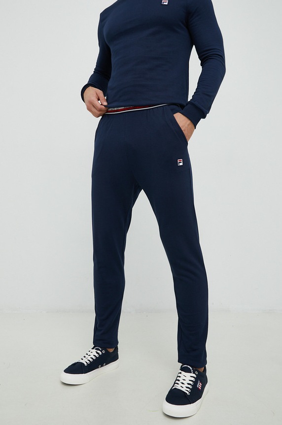 Fila dres lounge bawełniany granatowy FPW1106