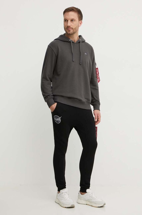Donji dio trenirke Alpha Industries NASA Cargo Sweat Jogger NASA Cargo Sweat Jogger 118369.03 crna AA00