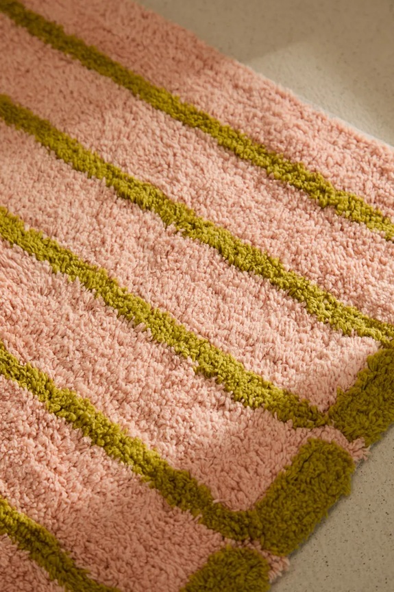 Μπάνιο Βαμβακερό χαλάκι μπάνιου Calma House 50 x 70 cm SATURNO.50.ROS ροζ