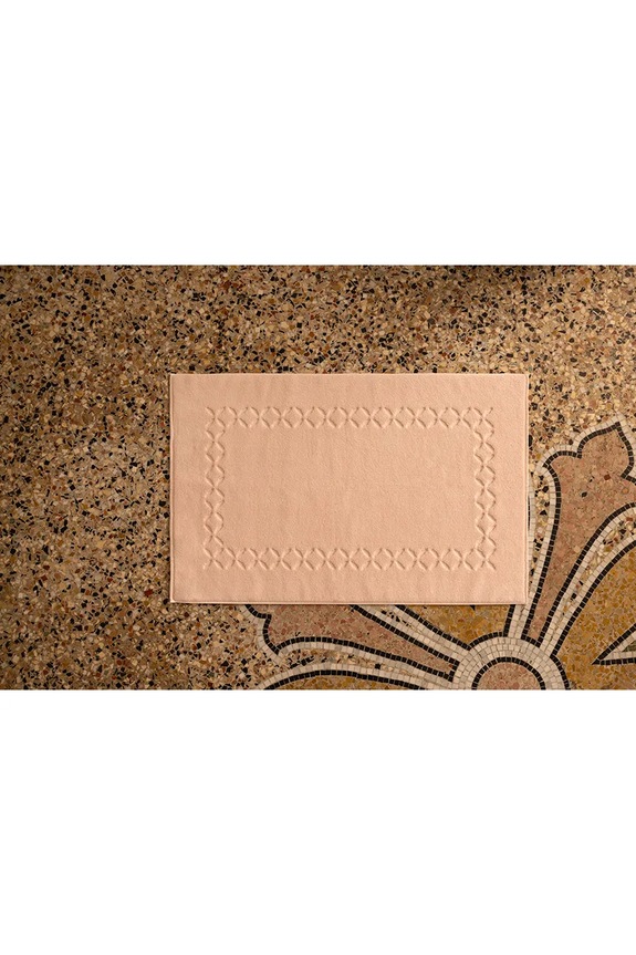 Yves Delorme dywanik łazienkowy bawełniany NATURE Petale 55 x 90 cm 1069083 różowy AA00