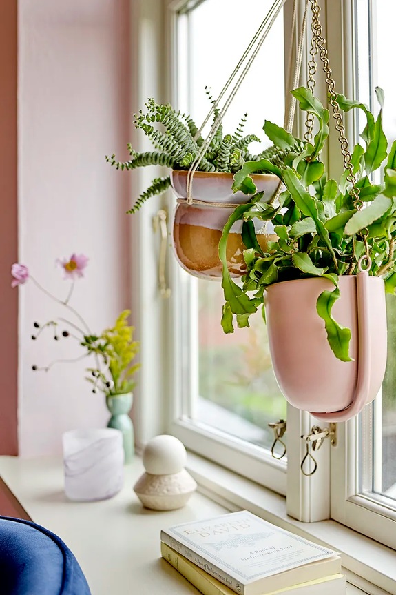 Bloomingville vaso da fiori da parete Kati 82066330 rosa AA00