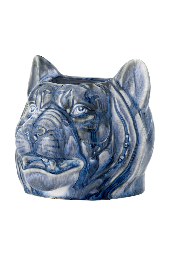 Bloomingville mască de ghiveci Abner 17 x 14 cm 82061850 albastru AA00