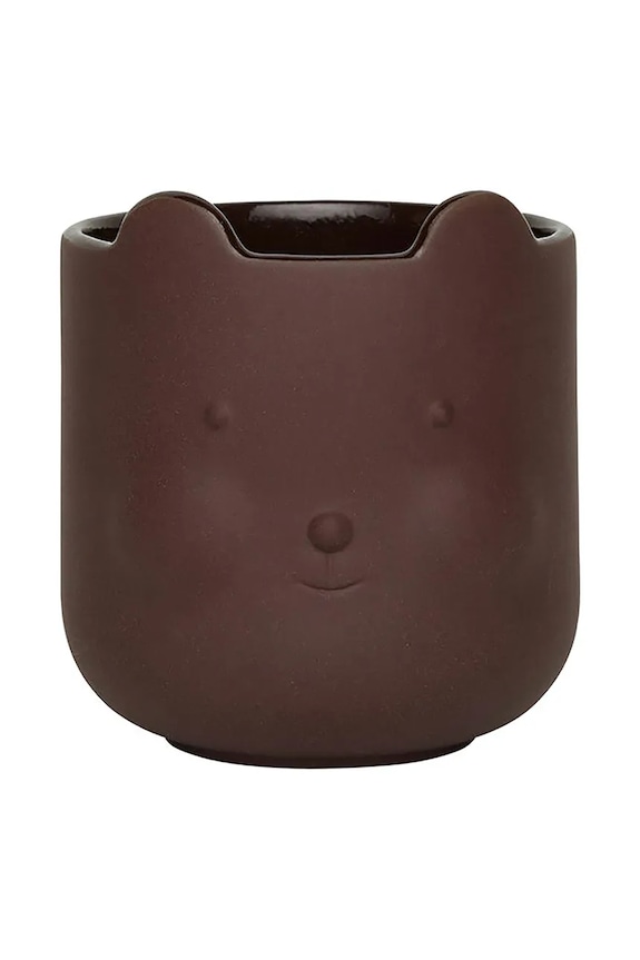 OYOY mască de ghiveci Bear 9,5 x 9 cm maro M107536