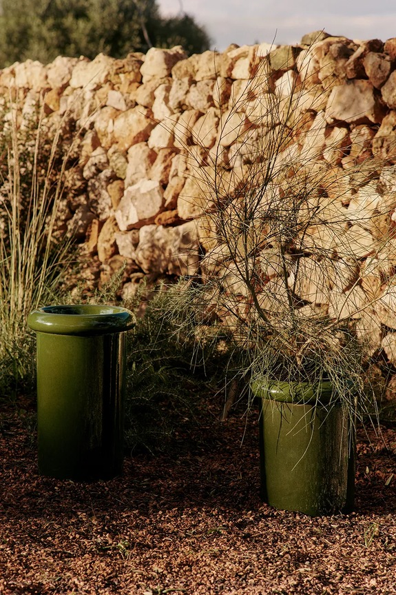 Lončanica ferm LIVING Rollo 31 x 36 cm zelena 1104270647