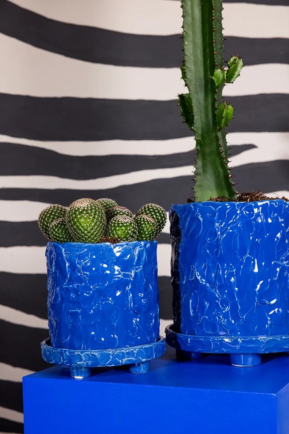 Lončanica s tanjurićem Byon Muddy S/17,5 x 18 cm x Emma Widell 5295303303 plava AA00