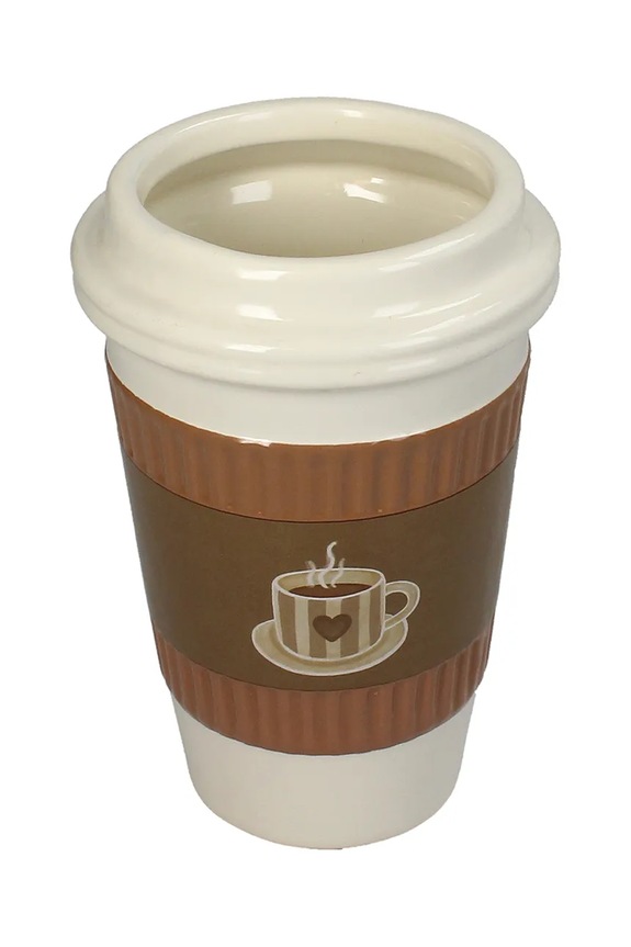 home & lifestyle mască de ghiveci Coffee Cup 16,5 x 11 x 11 cm multicolor KAL.8439