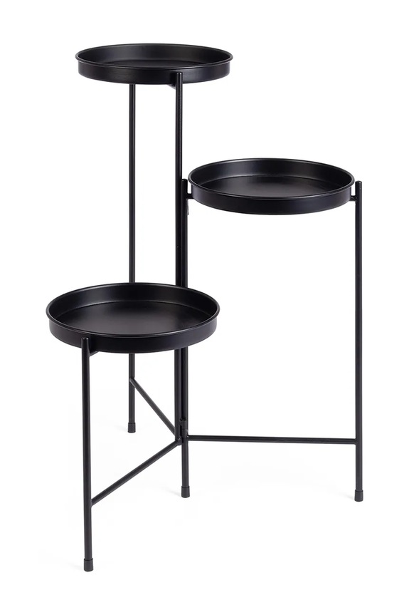 Bizzotto suport pentru plante cu stativ din oțel 47,5 x 42,5 x 60 cm negru 743988