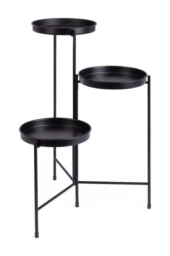 Bizzotto suport pentru plante cu stativ din oțel 47,5 x 42,5 x 60 cm negru 743988