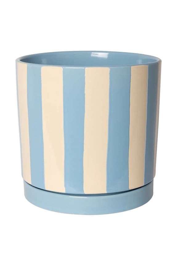 Au Maison ghiveci cu farfurie din ceramică 18 x 18 cm albastru AU810.986.07