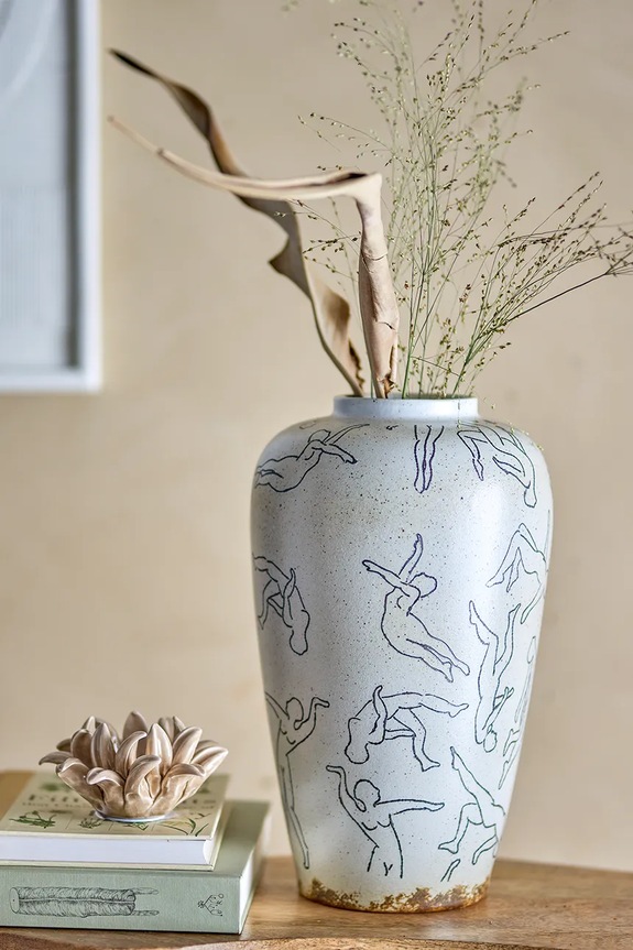 Bloomingville vaso decorativo Adah 82058559 beige AA00