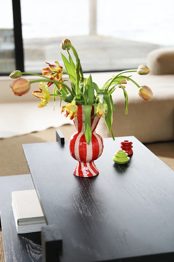 &k amsterdam vaso decorativo rhombic red 3549.03 multicolore AA00