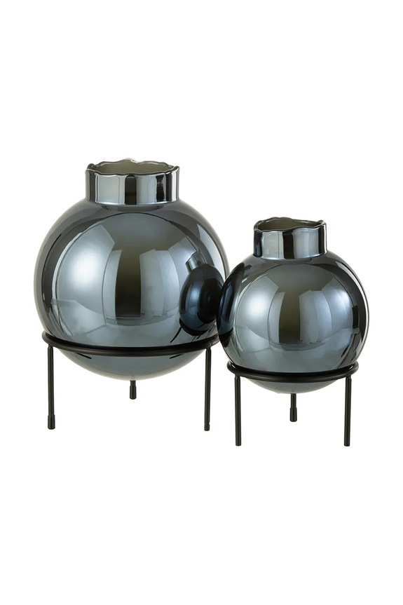 Salon i sypialnia J-Line wazon dekoracyjny 36345 niebieski