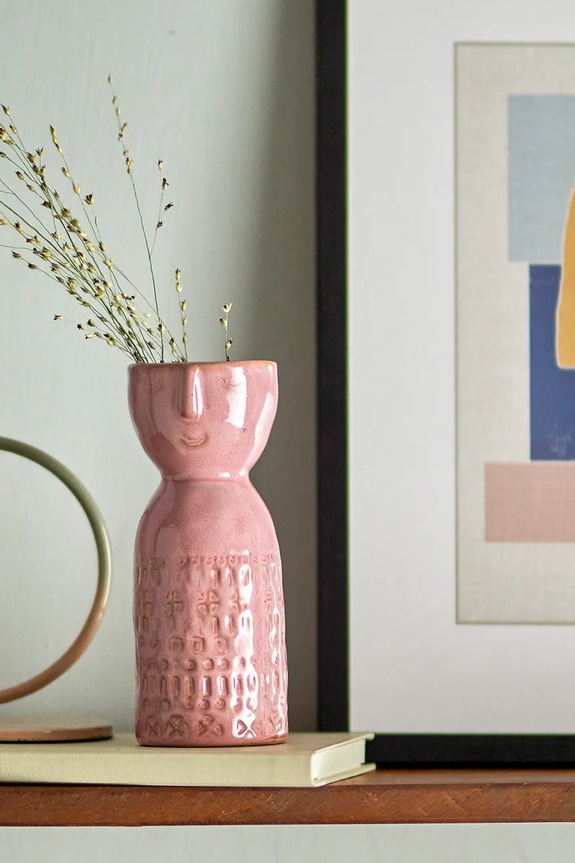 Διακοσμητικό βάζο Bloomingville Embla 82060929 ροζ AA00