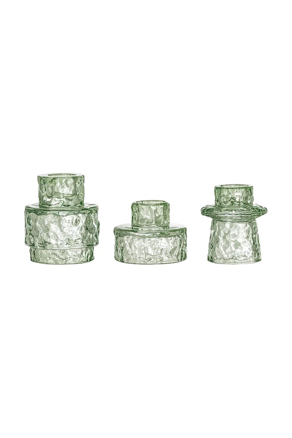 Διακοσμητικό κηροπήγιο Bloomingville Delphia 3-pack πράσινο 82061711