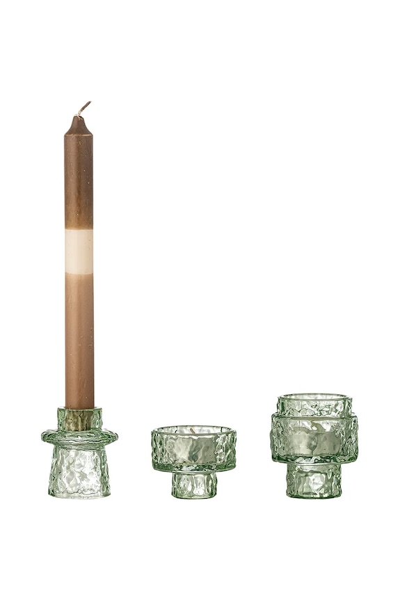 Διακοσμητικό κηροπήγιο Bloomingville Delphia 3-pack πράσινο 82061711