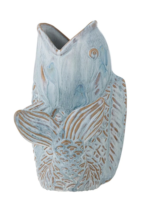 Ukrasna vaza Bloomingville Hiro 82061997 plava AA00