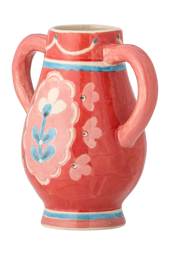 Dekoratívna váza Bloomingville Odina 82061351 červená AA00