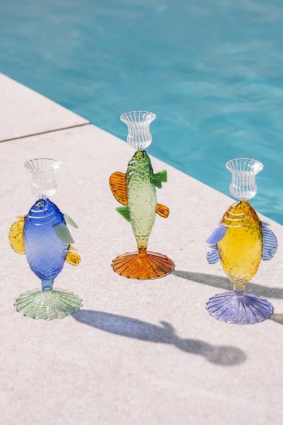 Living și dormitor &k amsterdam sfesnic decorativ fish yellow 2186.06 multicolor
