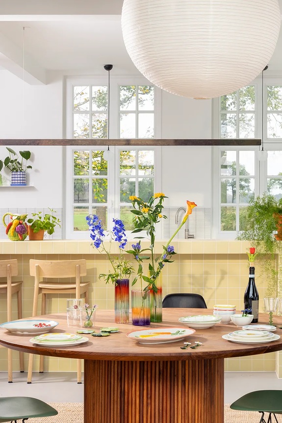 Living și dormitor &k amsterdam vaza decorativa gradient evening S 2898.04 multicolor