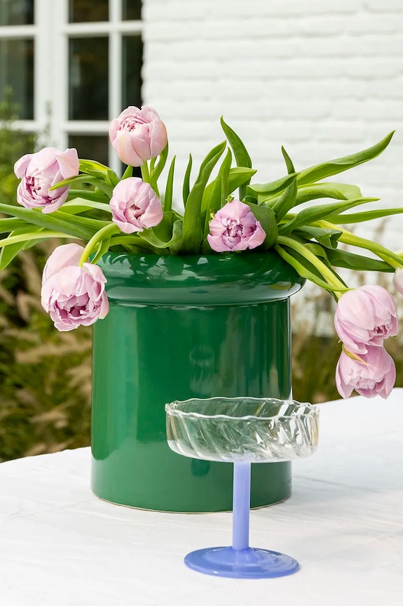 &k amsterdam vaso decorativo turban green 3548.04 verde AA00