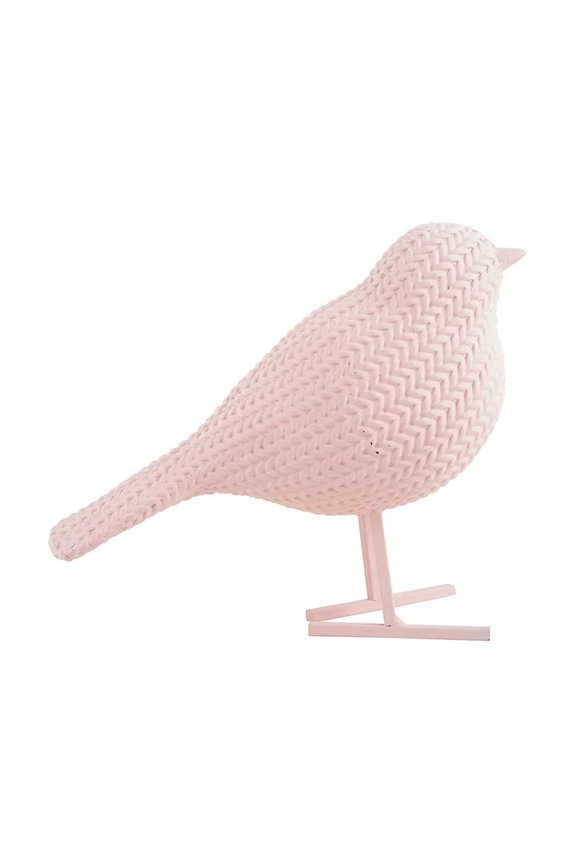 Salon i sypialnia Present Time figurka dekoracyjna Statue Knitted Bird Small PT4225PI różowy