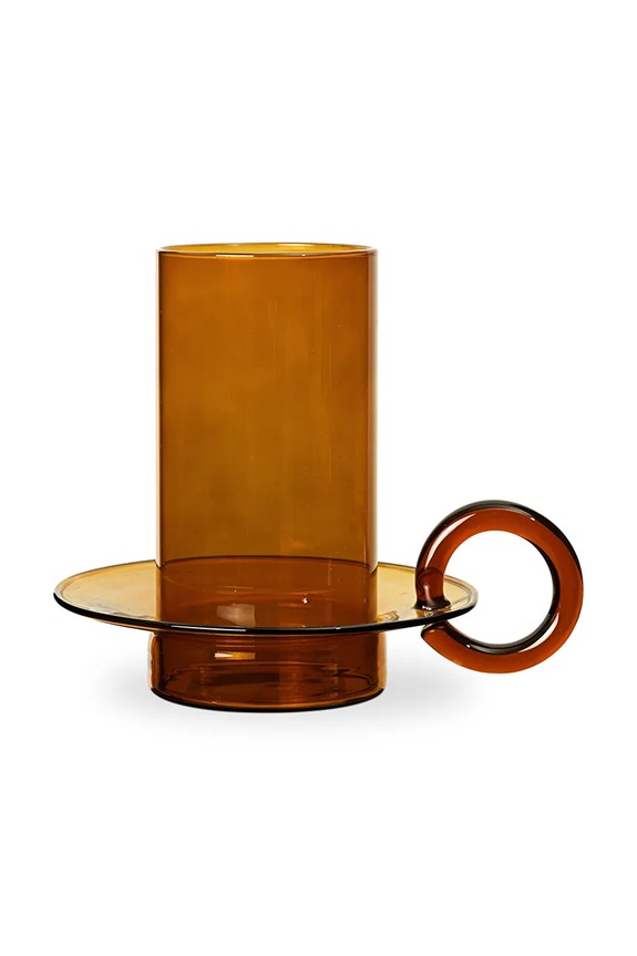Dekoračný svietnik ferm LIVING Luce žltá 1104266570