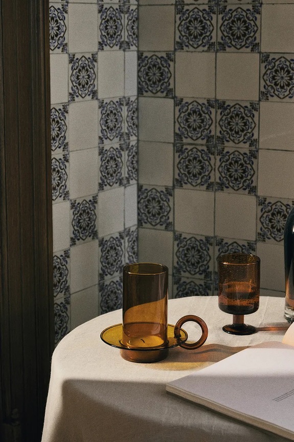 Dekoračný svietnik ferm LIVING Luce 1104266570 žltá AA00