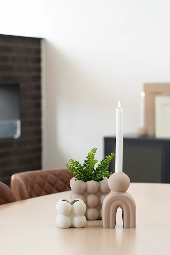 Ukrasni svijećnjak House Nordic bež 4561175
