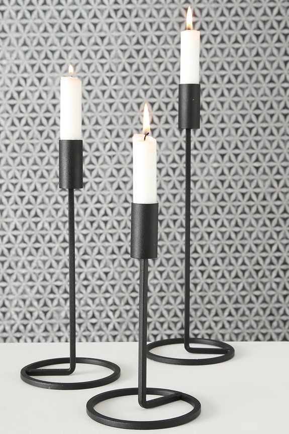Διακοσμητικό κηροπήγιο Boltze 3-pack 1018034 μαύρο AA00