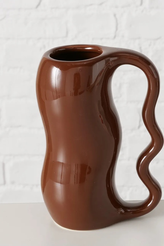 Dekoratívna váza Boltze Caramela 18,7 cm 2055180 hnedá AA00