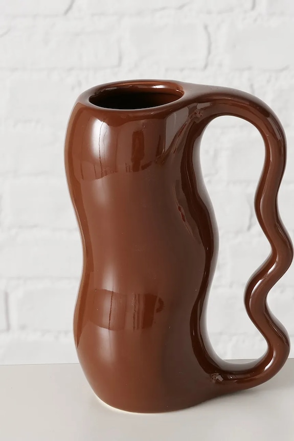 Dekoratívna váza Boltze Caramela 18,7 cm 2055180 hnedá AA00