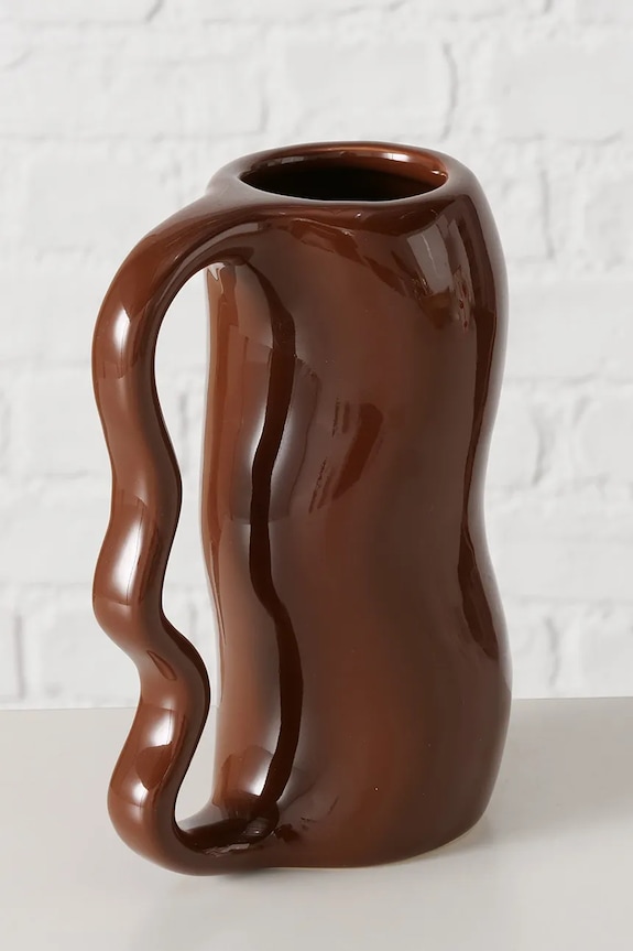 Obývacia izba a spálňa Dekoratívna váza Boltze Caramela 18,7 cm 2055180 hnedá