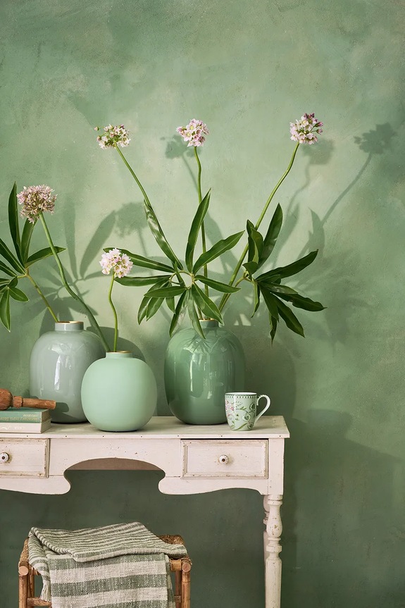 Salon i sypialnia Pip Studio wazon dekoracyjny Matt Bright Green 51102098 zielony
