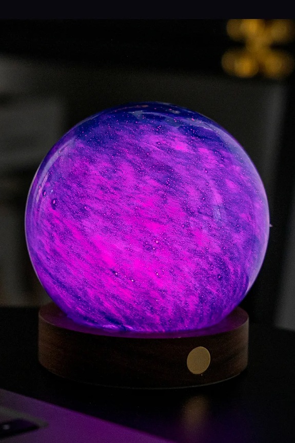 Salon i sypialnia Gingko Design dekoracja AstraGlass Light S G050M.GB różowy