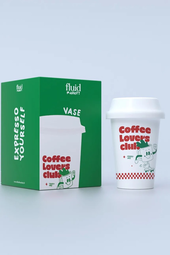Декоративна ваза Fluid Market Cup of Coffee AAVSECOFFEE барвистий AA00