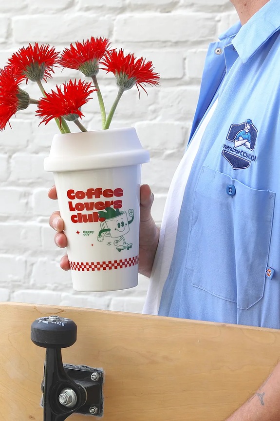 Вітальня та спальня Декоративна ваза Fluid Market Cup of Coffee AAVSECOFFEE барвистий