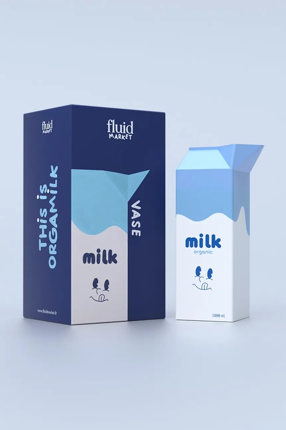 Декоративна ваза Fluid Market Milk AAVSEMILK барвистий AA00