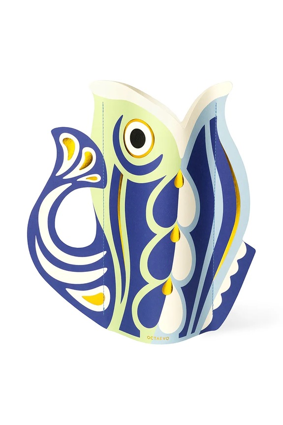 Διακοσμητικό βάζο Octaevo Fish Blue μπλε OPVFIB.24