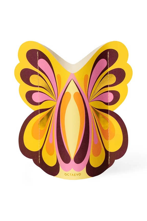 Διακοσμητικό βάζο Octaevo Butterfly Mini πολύχρωμο OMPVBU.24