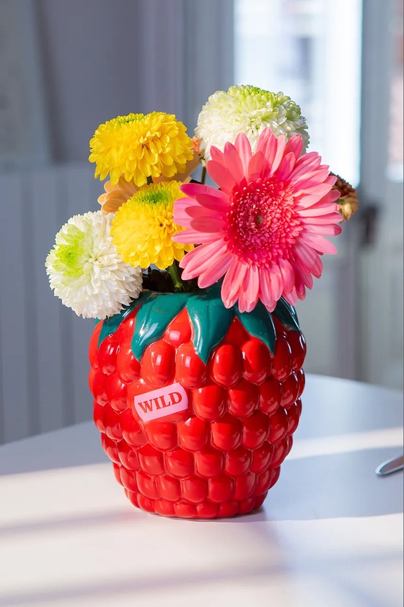 Dekoratívna váza DOIY Farmers Raspberry červená DYVASFMRA