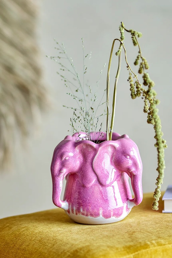 Dnevni boravak i spavaća soba Ukrasna vaza Bloomingville Pontus 82062183 roza