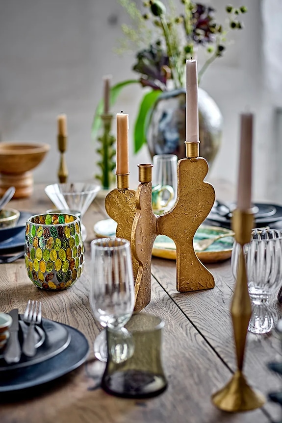 Bloomingville świecznik dekoracyjny Lux żółty 82062695