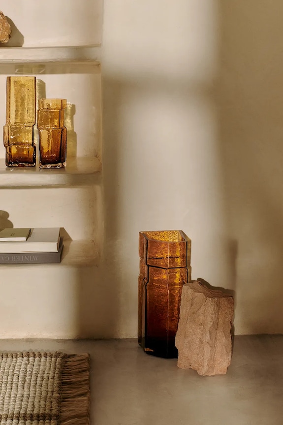 Salon i sypialnia ferm LIVING wazon dekoracyjny Muro Vase 1104270744 żółty