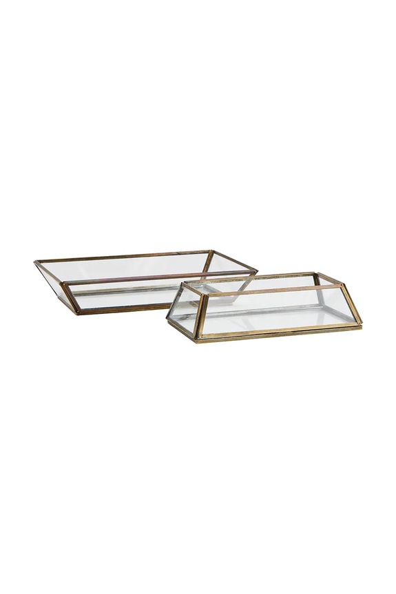 Madam Stoltz zestaw tac 2-pack transparentny PM1482.83