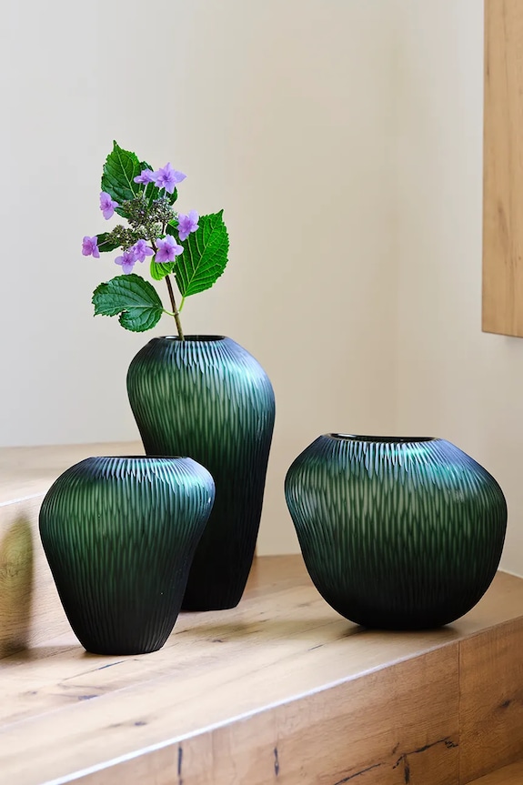 Dekoratívna váza IVV Carving 8904.1 zelená AA00